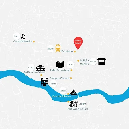 Trindade Flat With Great View * ポルト