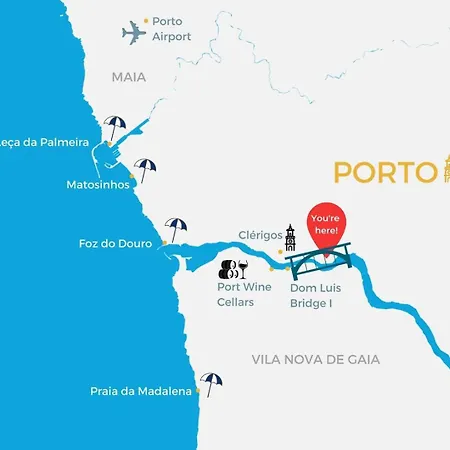 Trindade Flat With Great View Apartament Porto